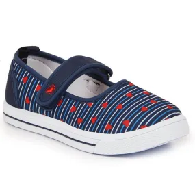 Girls' ballerinas sneakers with Velcro Atletico blue