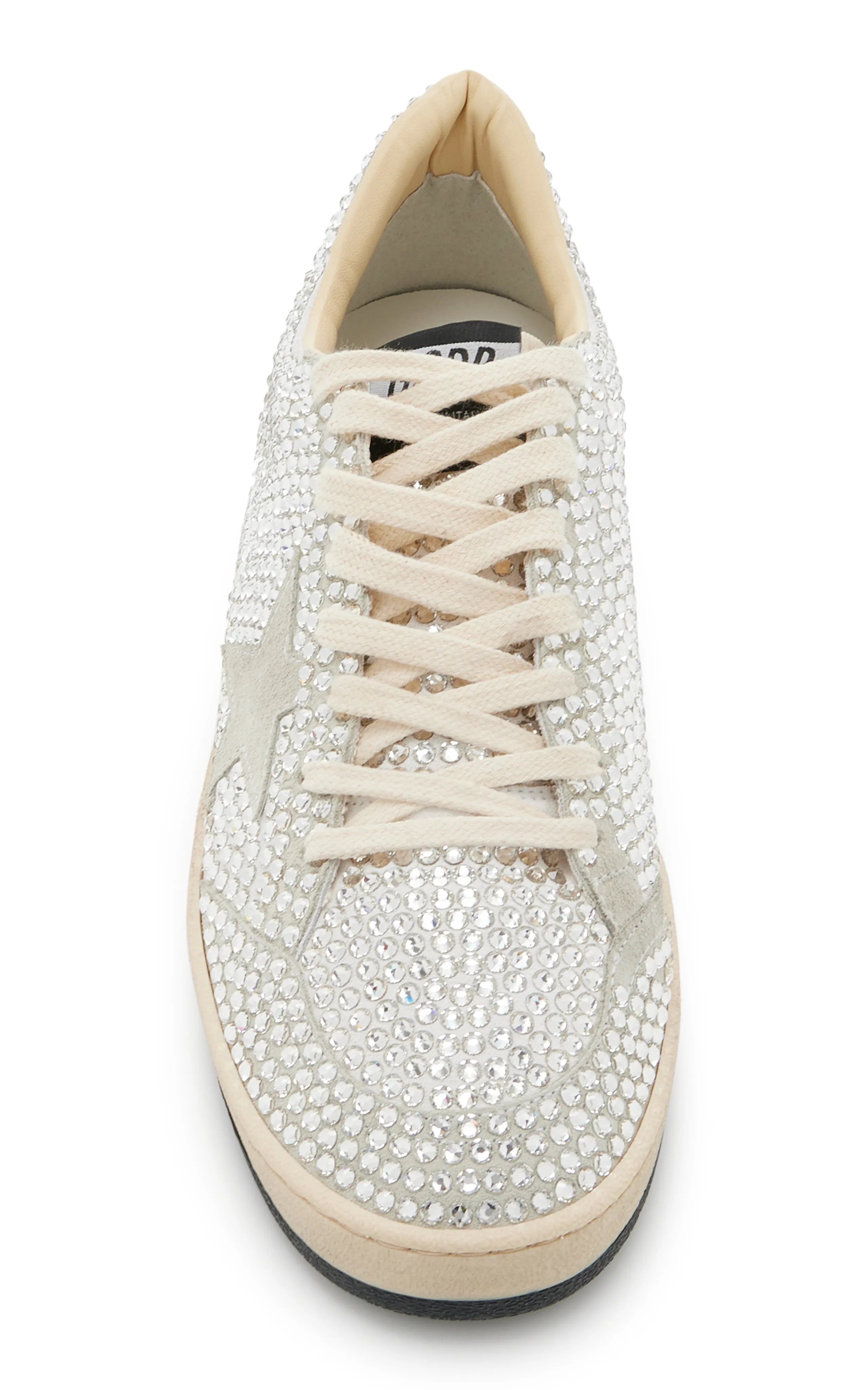 Golden Goose Ball Star Crystal-Embellished Suede Sneakers