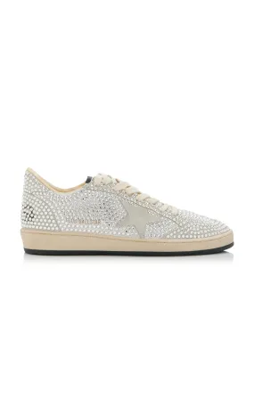 Golden Goose Ball Star Crystal-Embellished Suede Sneakers