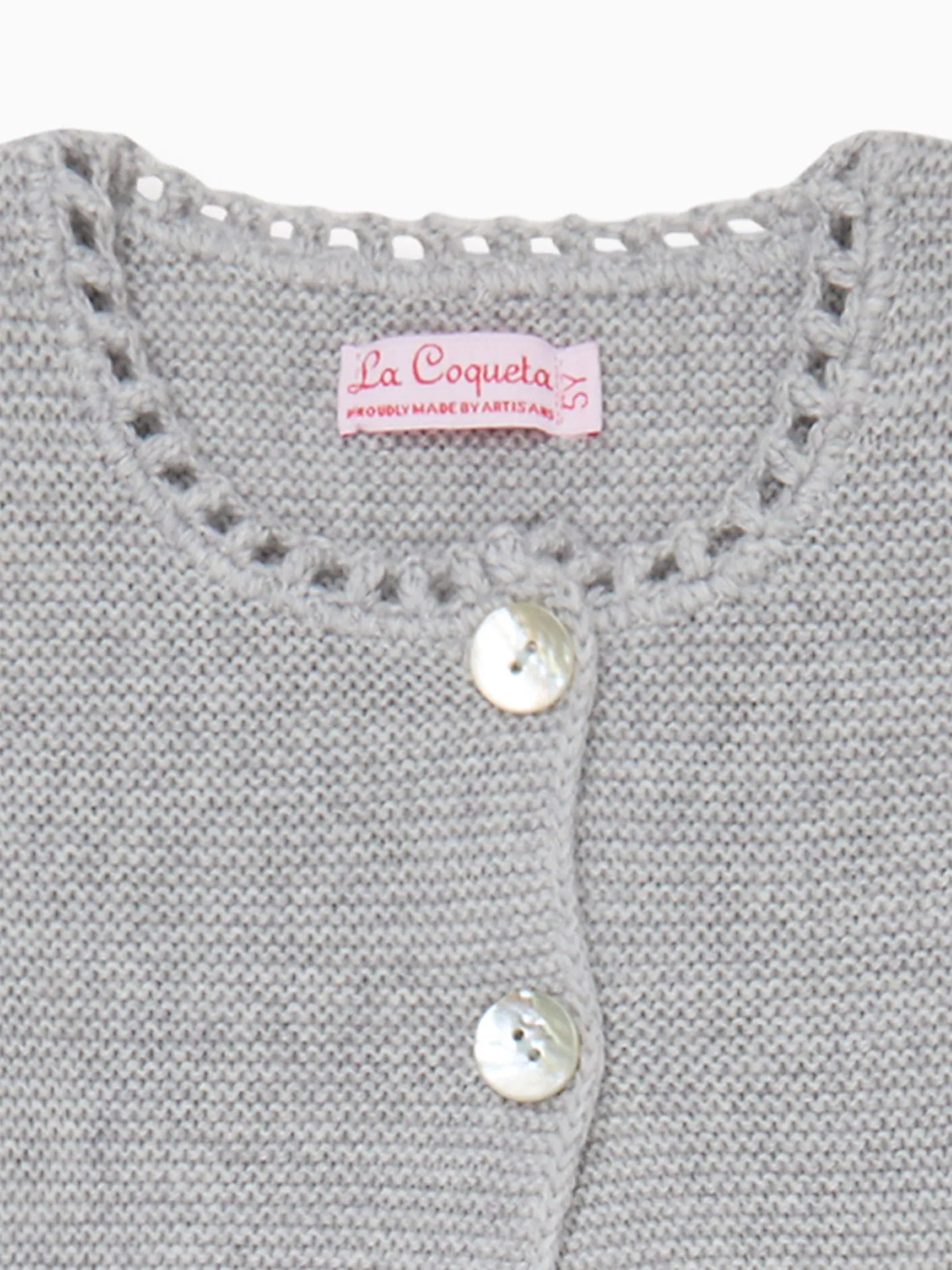 Grey Malena Merino Girl Cardigan