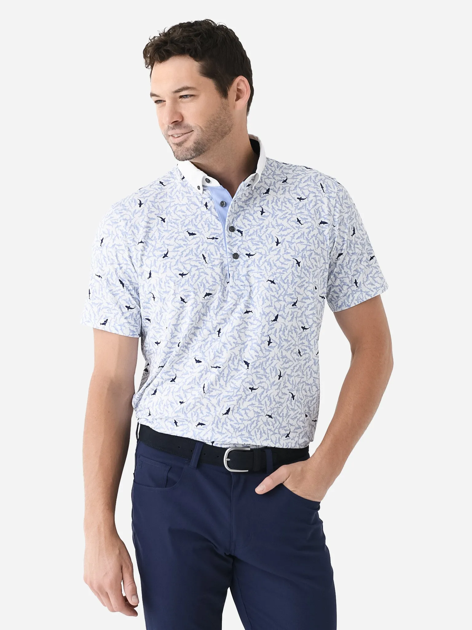     GREYSON  Men's Shark Hunt Polo    