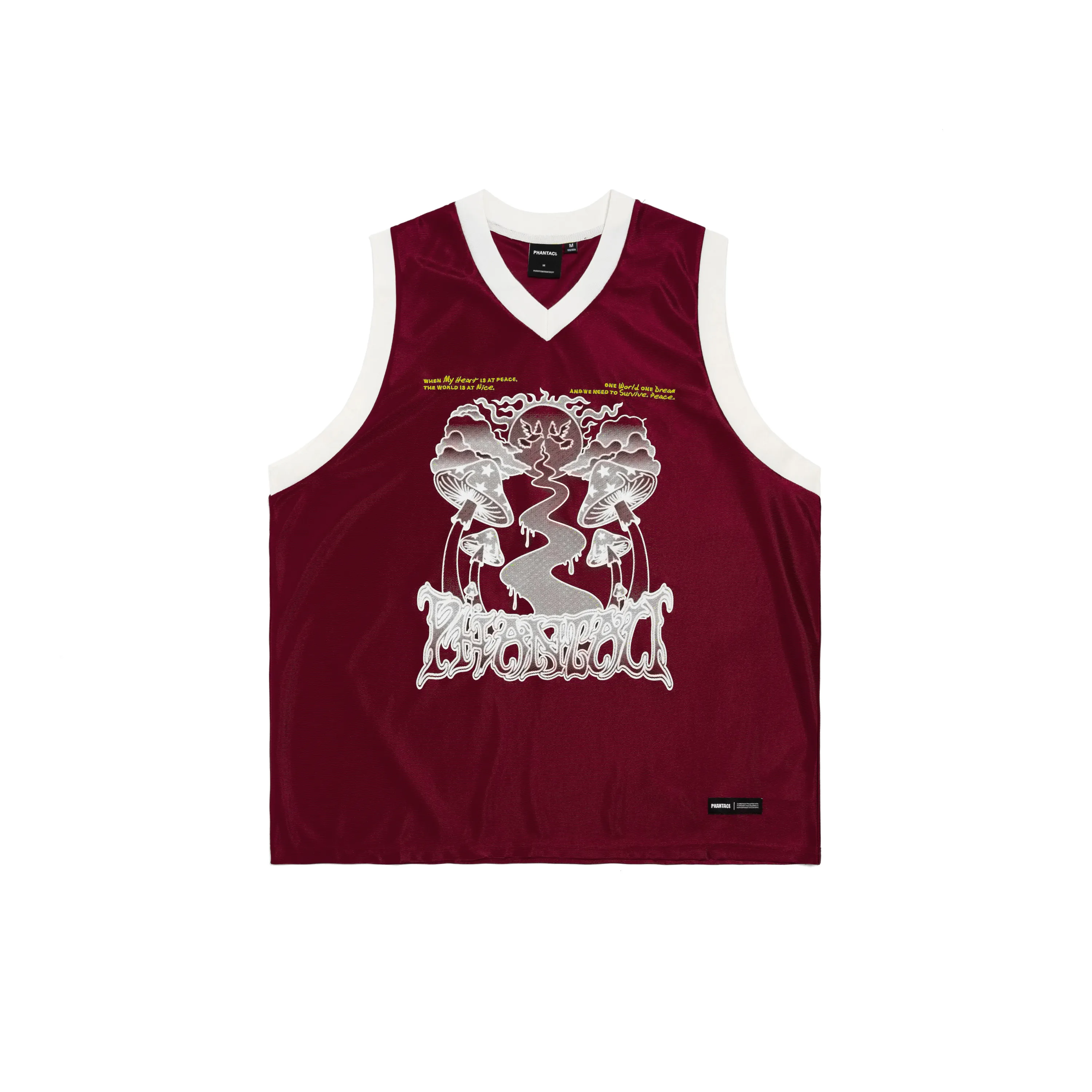 GROOVY MUSHROOM BASKETBALL JERSEY RED