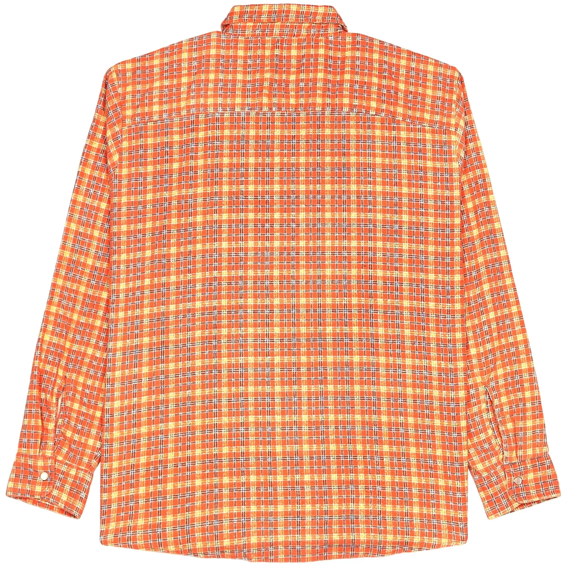 Haband Checkered Flannel Shirt Orange Yellow