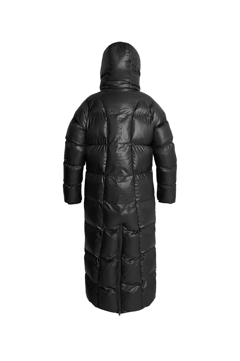 Heavy Quilted Long Puffer Black