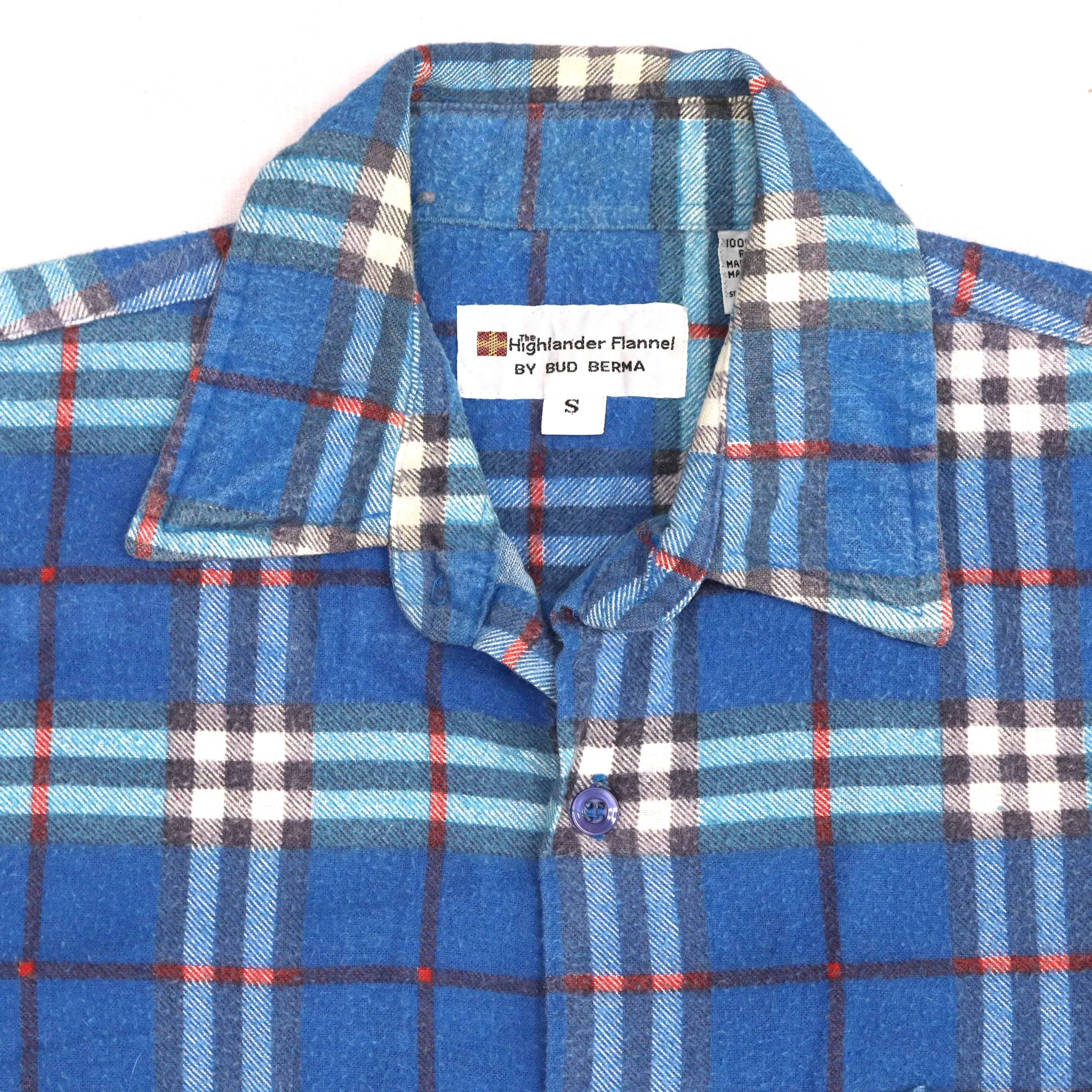 Highlander Flannel Checkered Shirt Blue