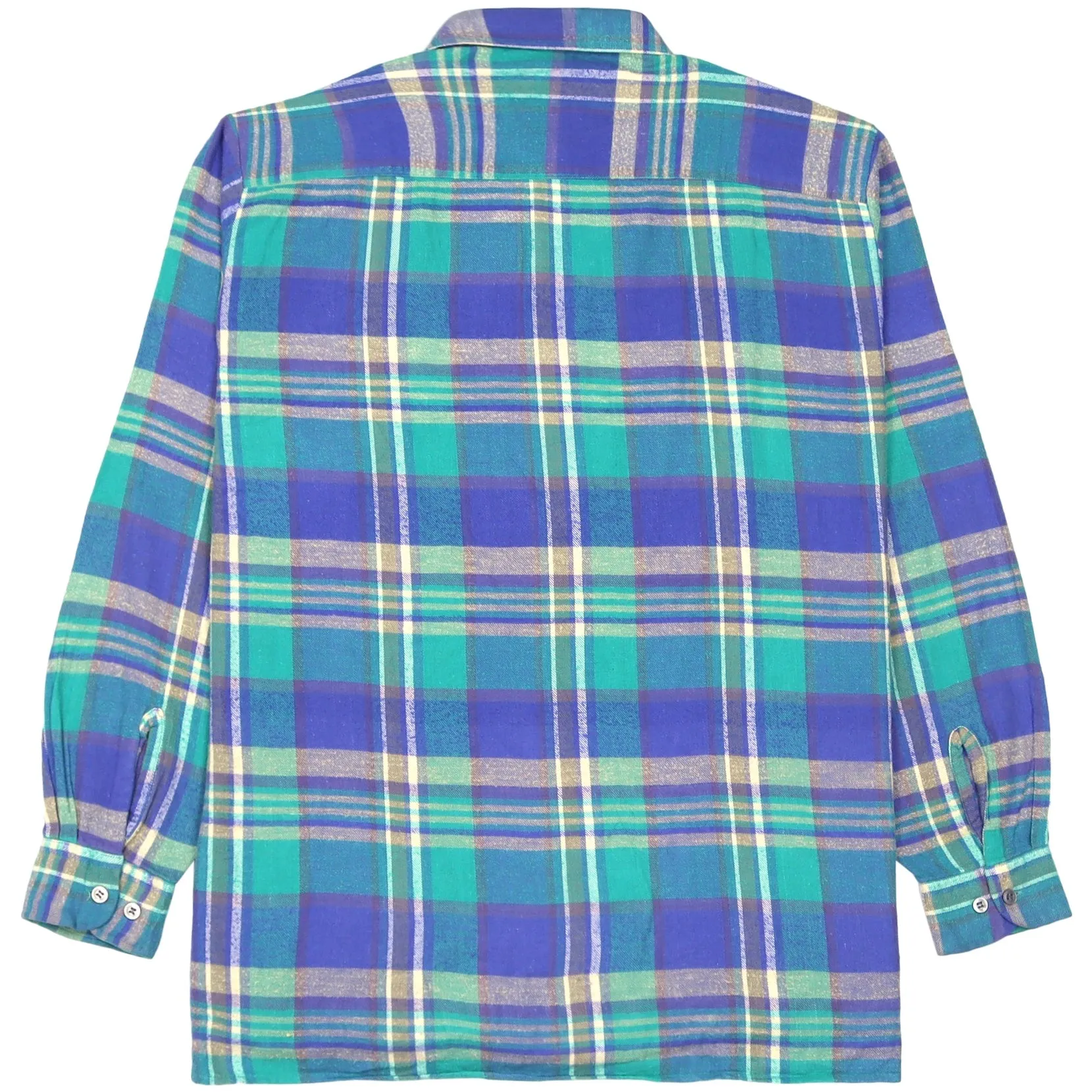 Highlander Flannel Checkered Shirt Green Purple