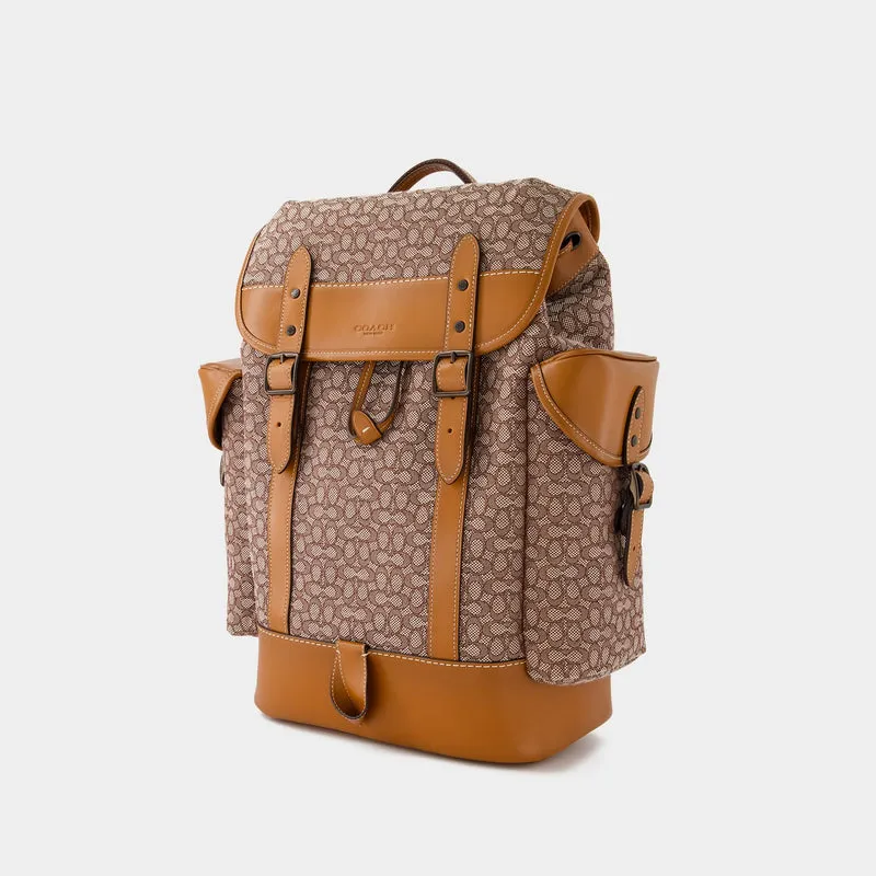 Hitch Backpack - Coach - Leather - Cocoa