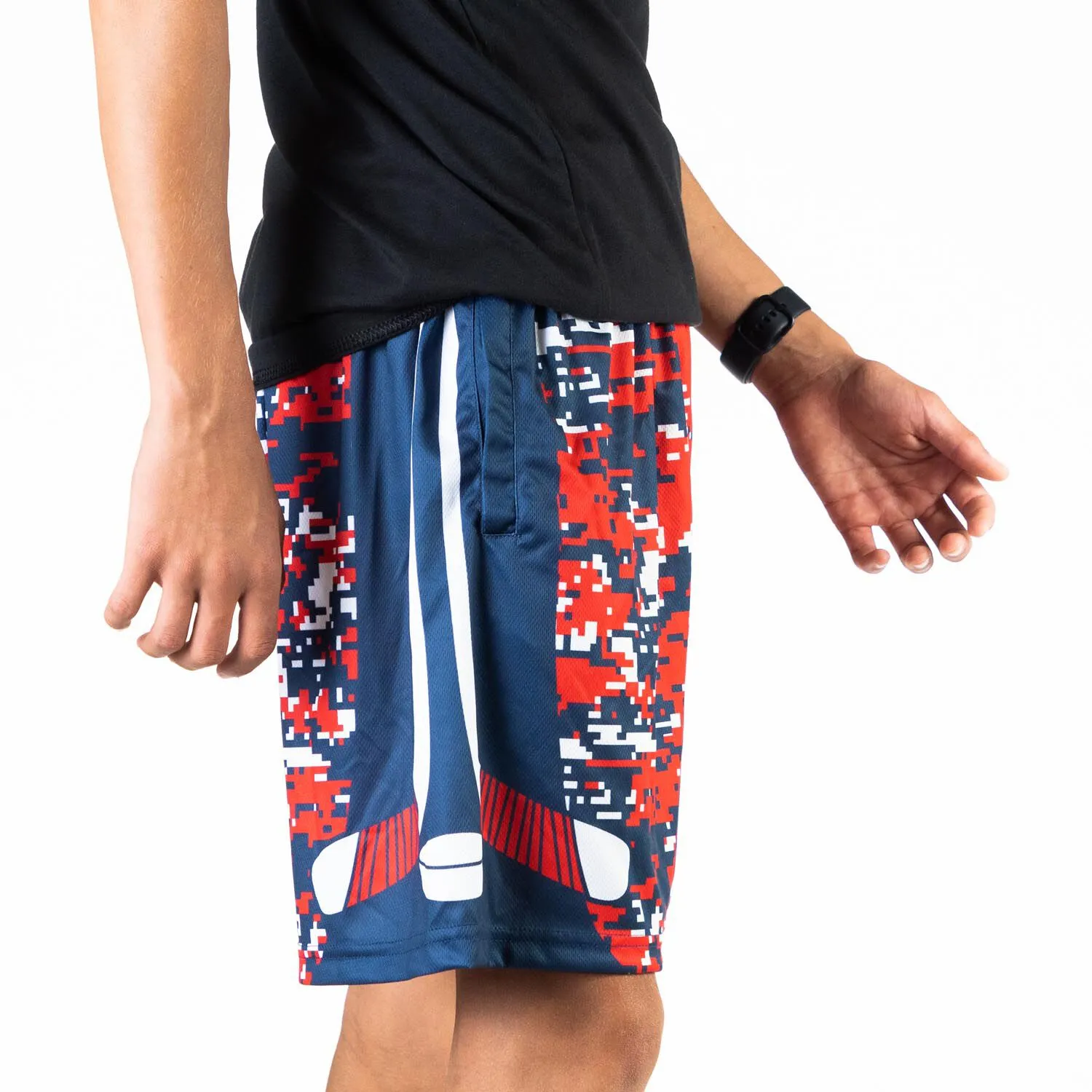 Hockey Beckett™ Shorts - Patriotic Digital Camo 