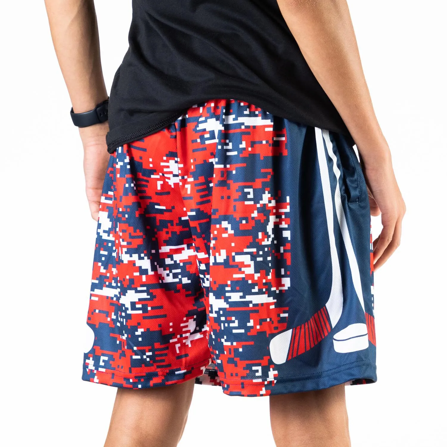 Hockey Beckett™ Shorts - Patriotic Digital Camo 