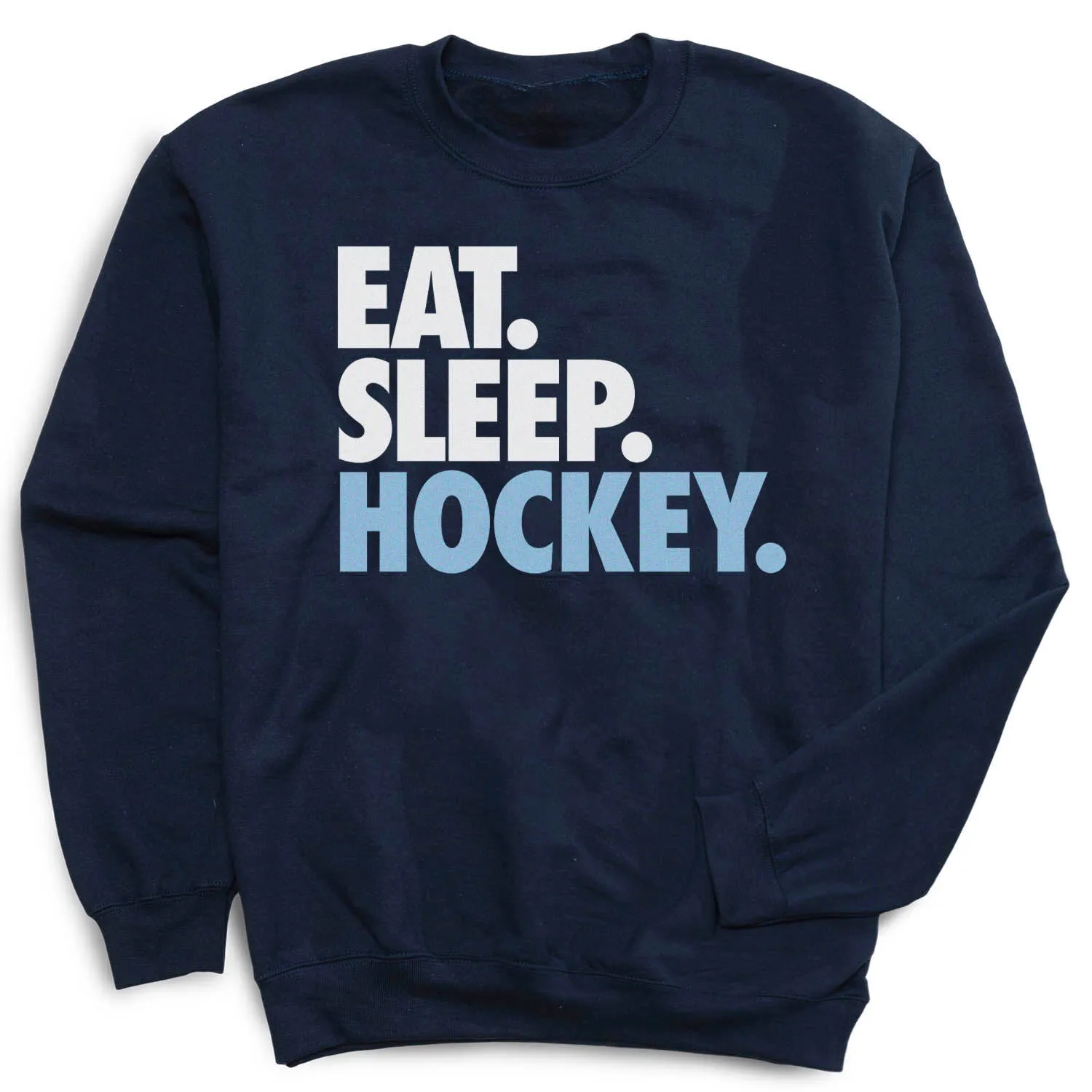 Hockey Crewneck Sweatshirt - Eat Sleep Hockey (Bold) 