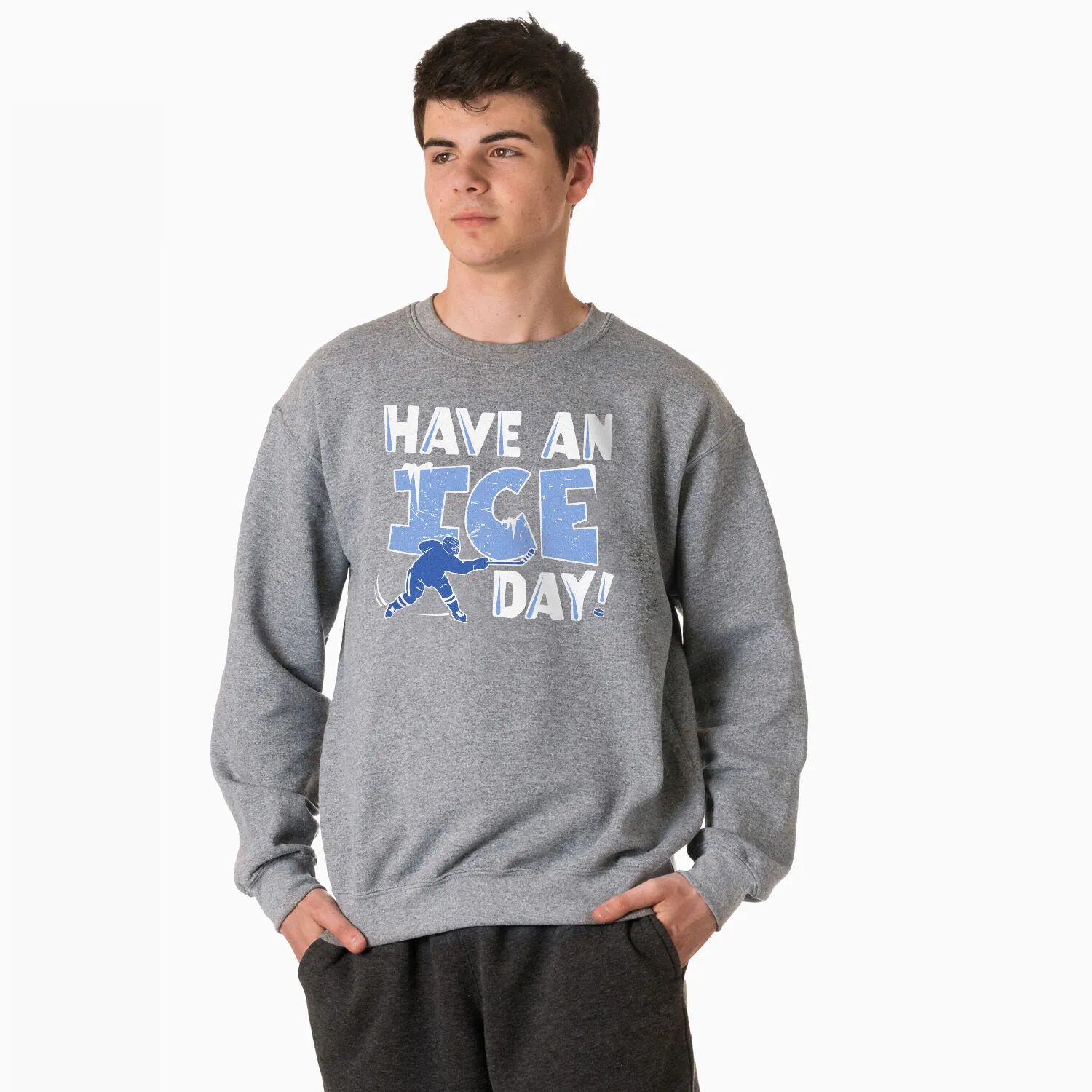 Hockey Crewneck Sweatshirt - Have An Ice Day 