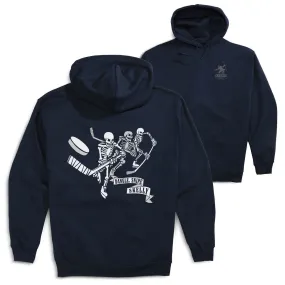 Hockey Hooded Sweatshirt - Dangle Snipe Skelly (Back Design) 