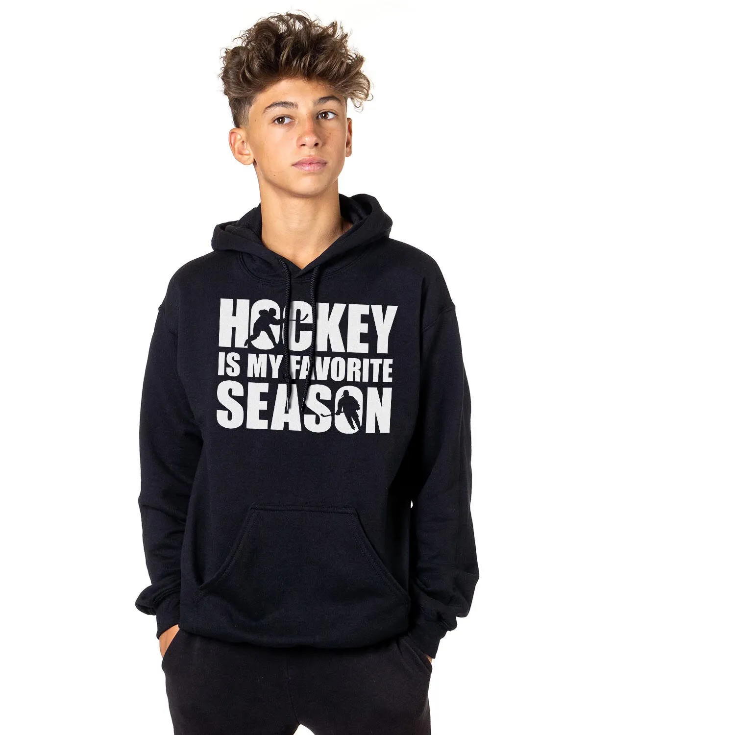 Hockey Hooded Sweatshirt - Hockey Is My Favorite Season 