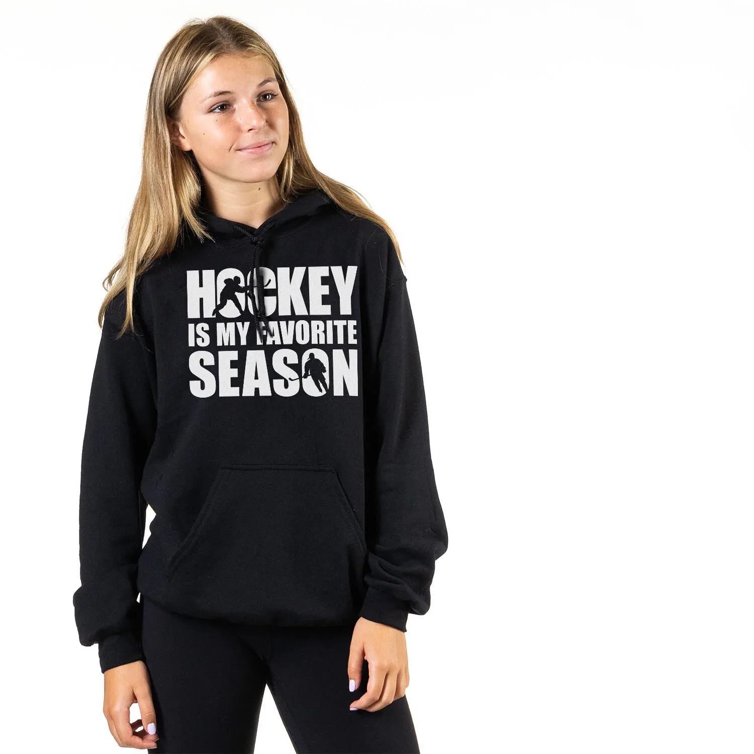 Hockey Hooded Sweatshirt - Hockey Is My Favorite Season 