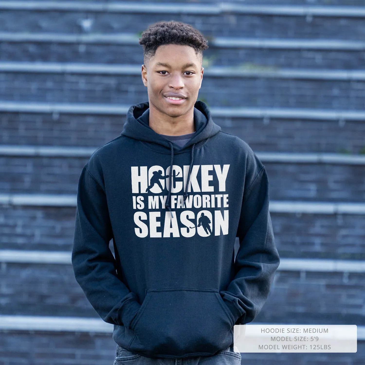 Hockey Hooded Sweatshirt - Hockey Is My Favorite Season 