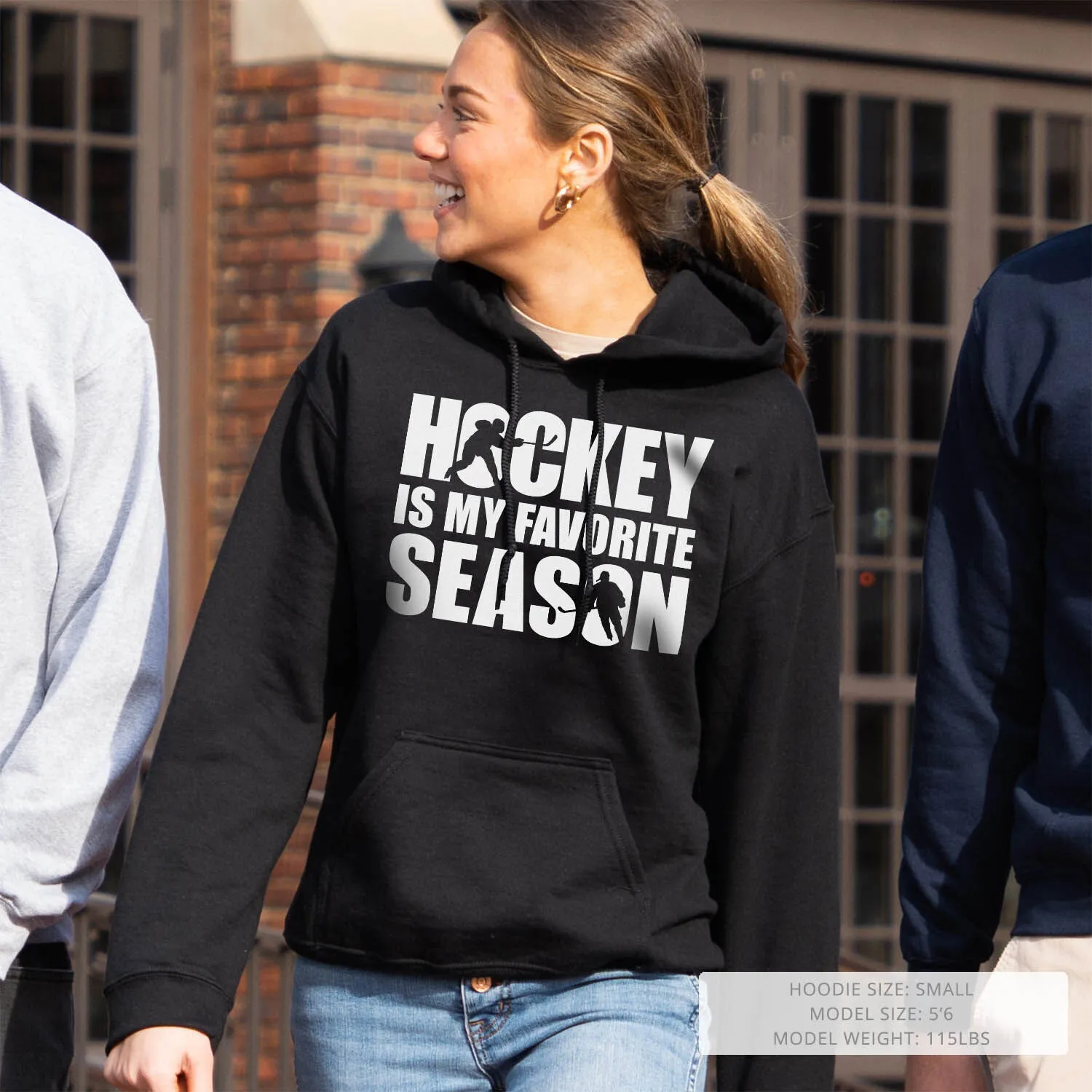 Hockey Hooded Sweatshirt - Hockey Is My Favorite Season 