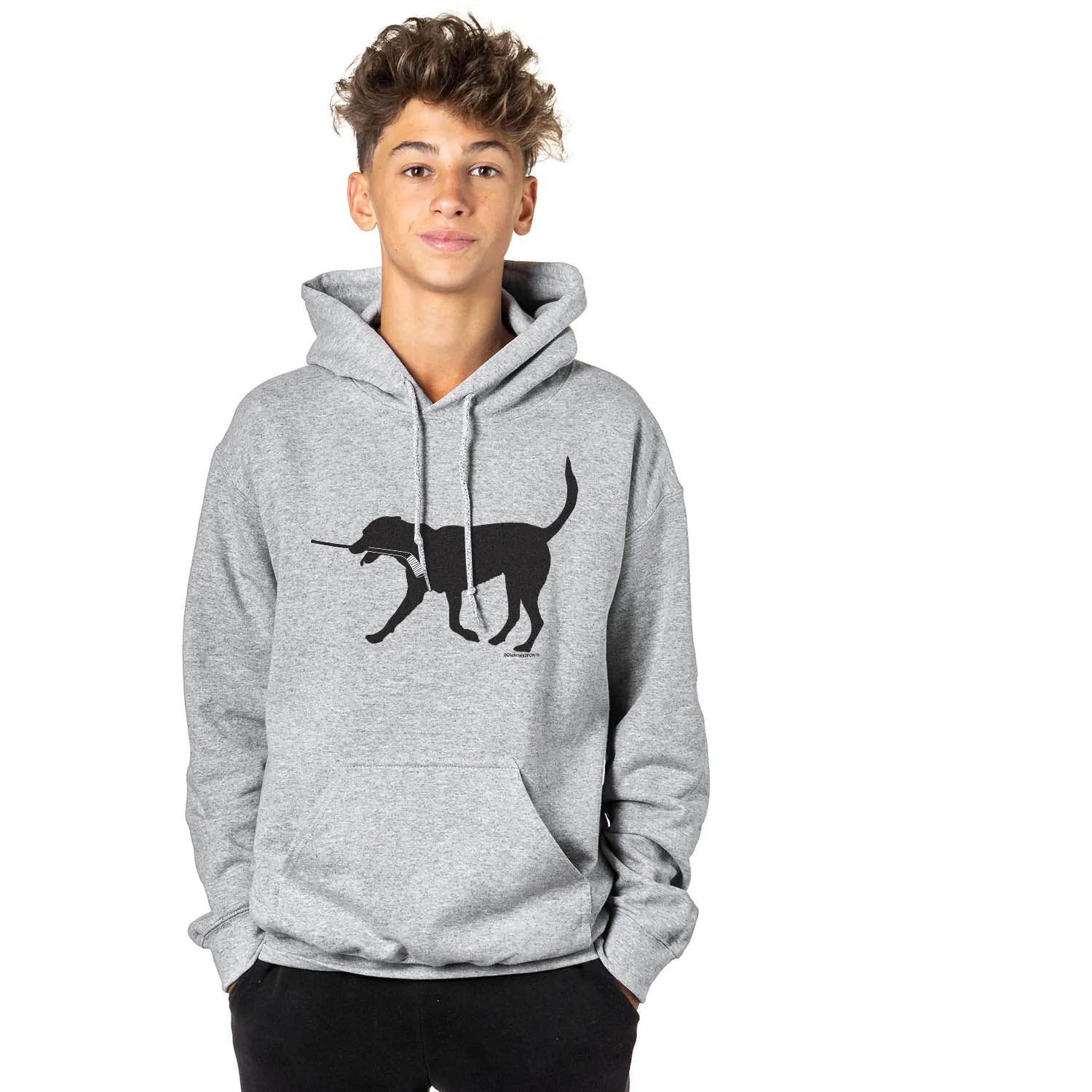 Hockey Hooded Sweatshirt - Howe the Hockey Dog 