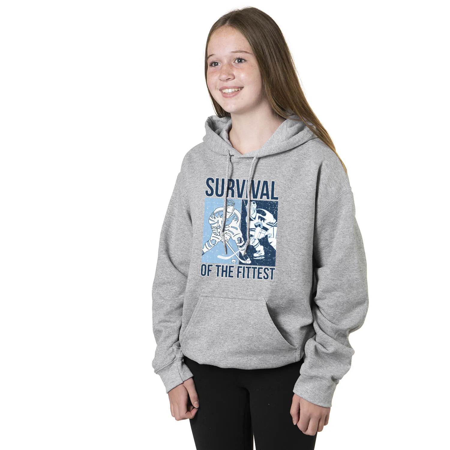 Hockey Hooded Sweatshirt - Survival of the Fittest 