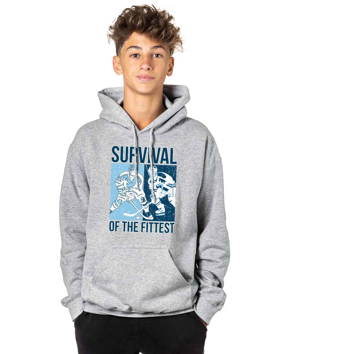 Hockey Hooded Sweatshirt - Survival of the Fittest 