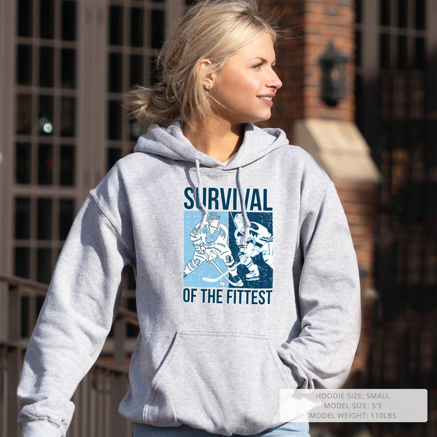 Hockey Hooded Sweatshirt - Survival of the Fittest 