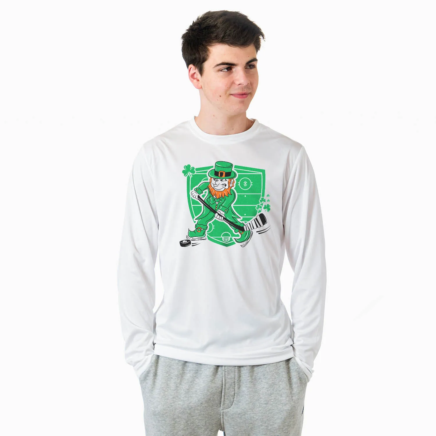 Hockey Long Sleeve Performance Tee - Celly O' Slapshot 