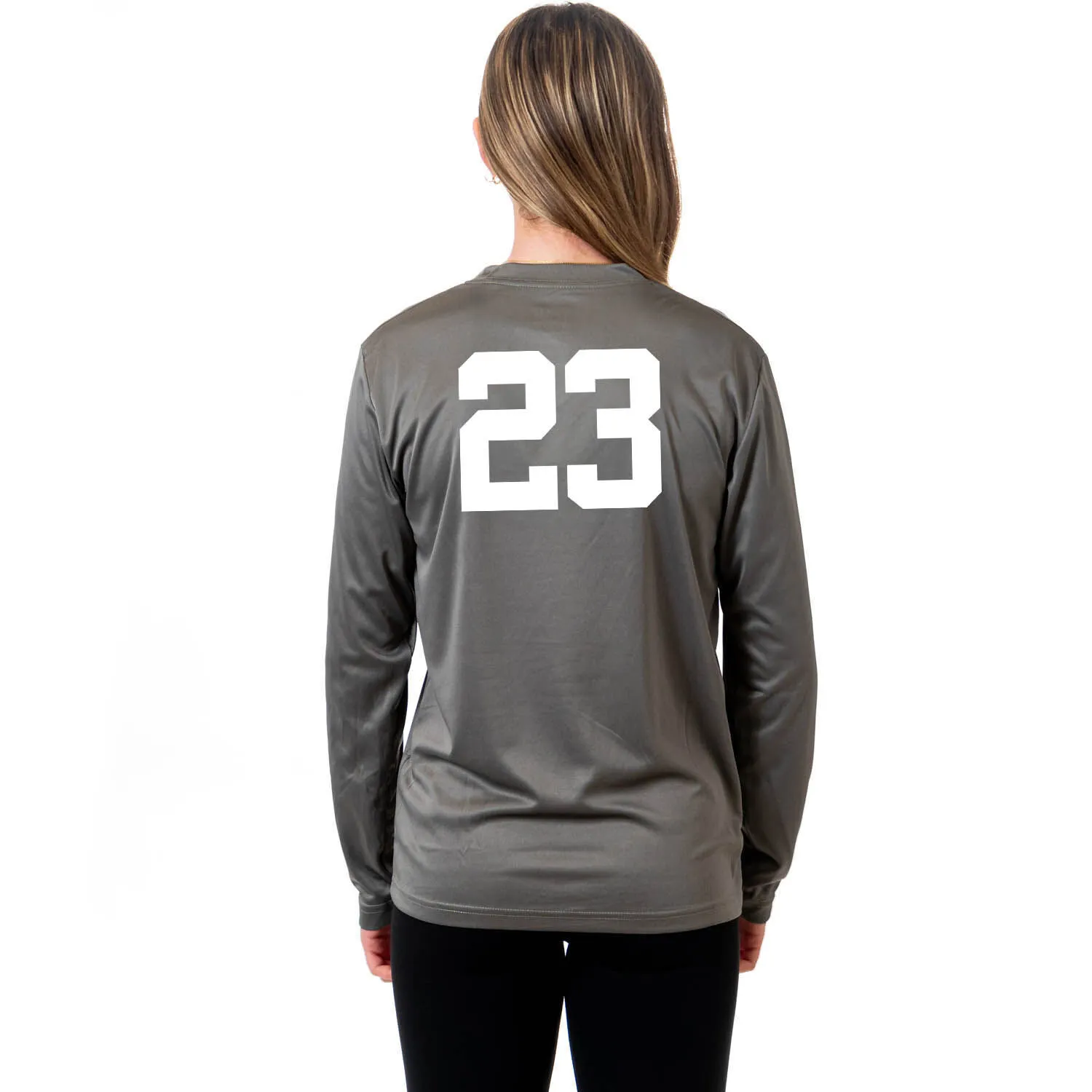 Hockey Long Sleeve Performance Tee - Hockey Girl Glitch 