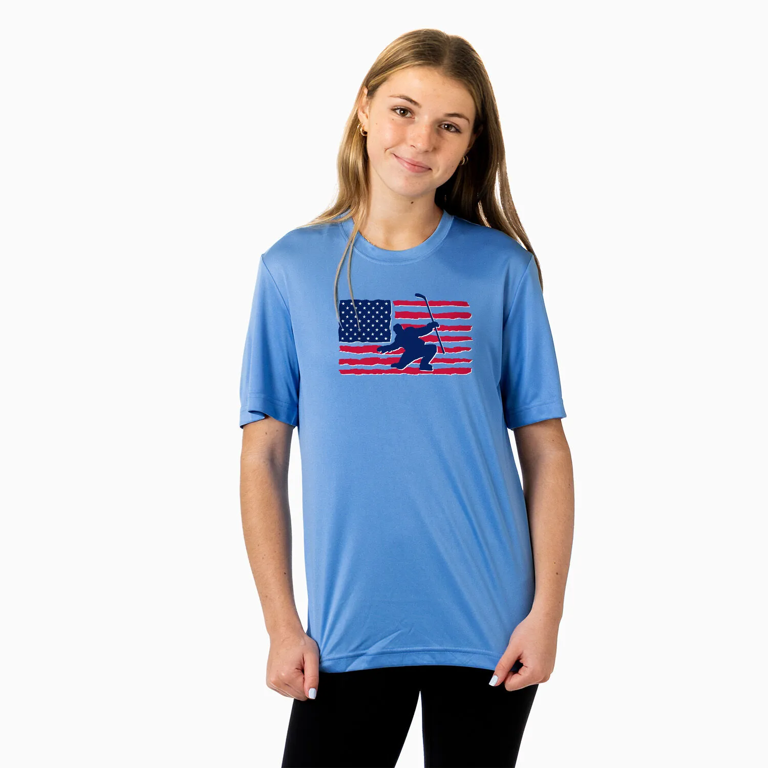 Hockey Short Sleeve Performance Tee - Hockey Land That We Love 