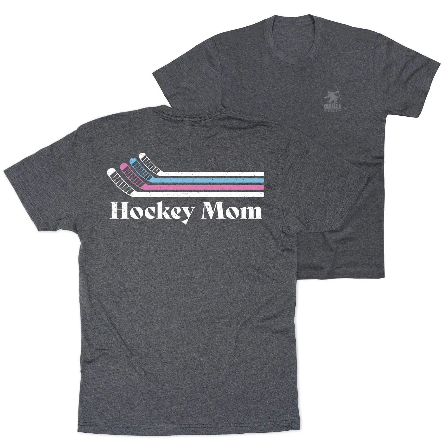 Hockey Short Sleeve T-Shirt - Hockey Mom Sticks (Back Design) 