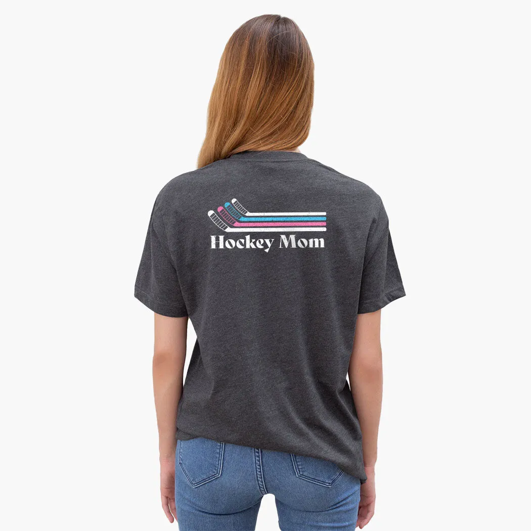 Hockey Short Sleeve T-Shirt - Hockey Mom Sticks (Back Design) 