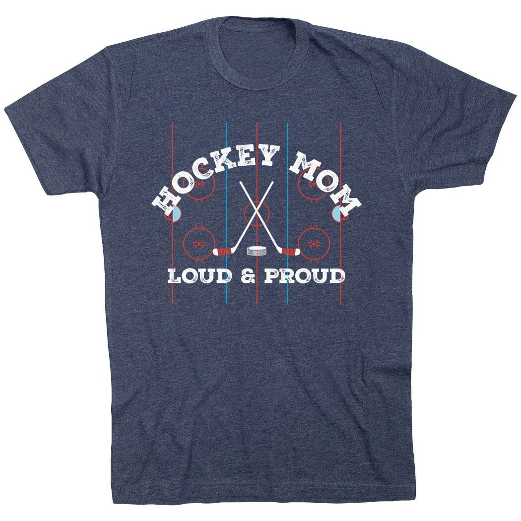 Hockey Short Sleeve T-Shirt - Loud and Proud Hockey Mom 