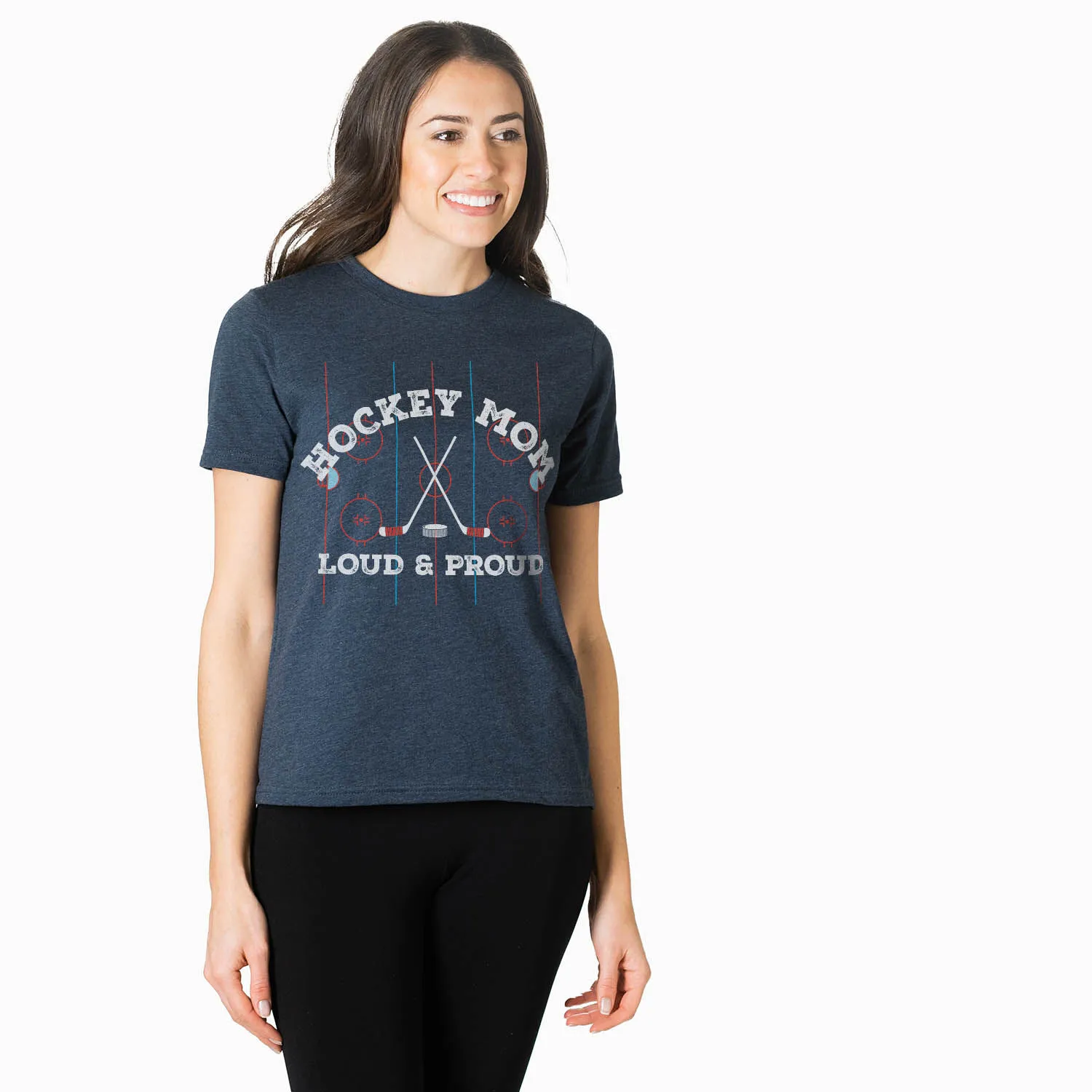 Hockey Short Sleeve T-Shirt - Loud and Proud Hockey Mom 