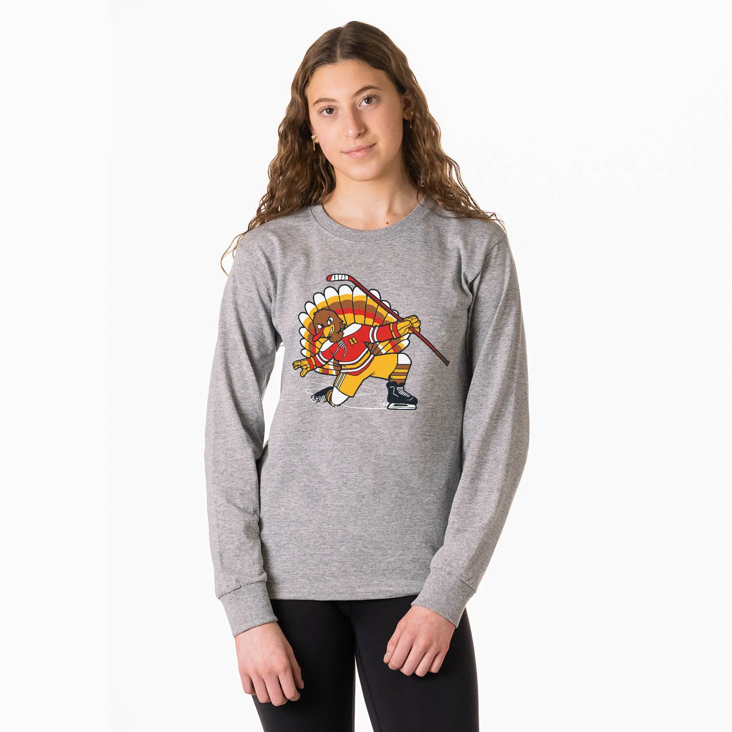 Hockey T-Shirt Long Sleeve - Cage Free Turkey Celly 