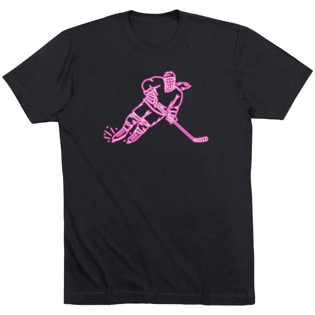 Hockey T-Shirt Short Sleeve - Neon Hockey Girl 