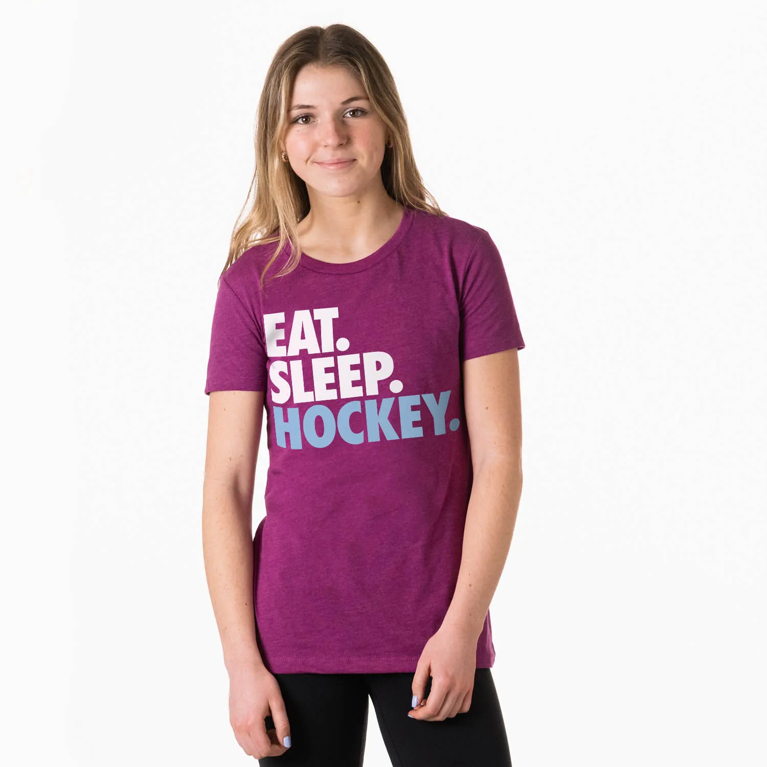 Hockey Women's Everyday Tee - Eat. Sleep. Hockey. 