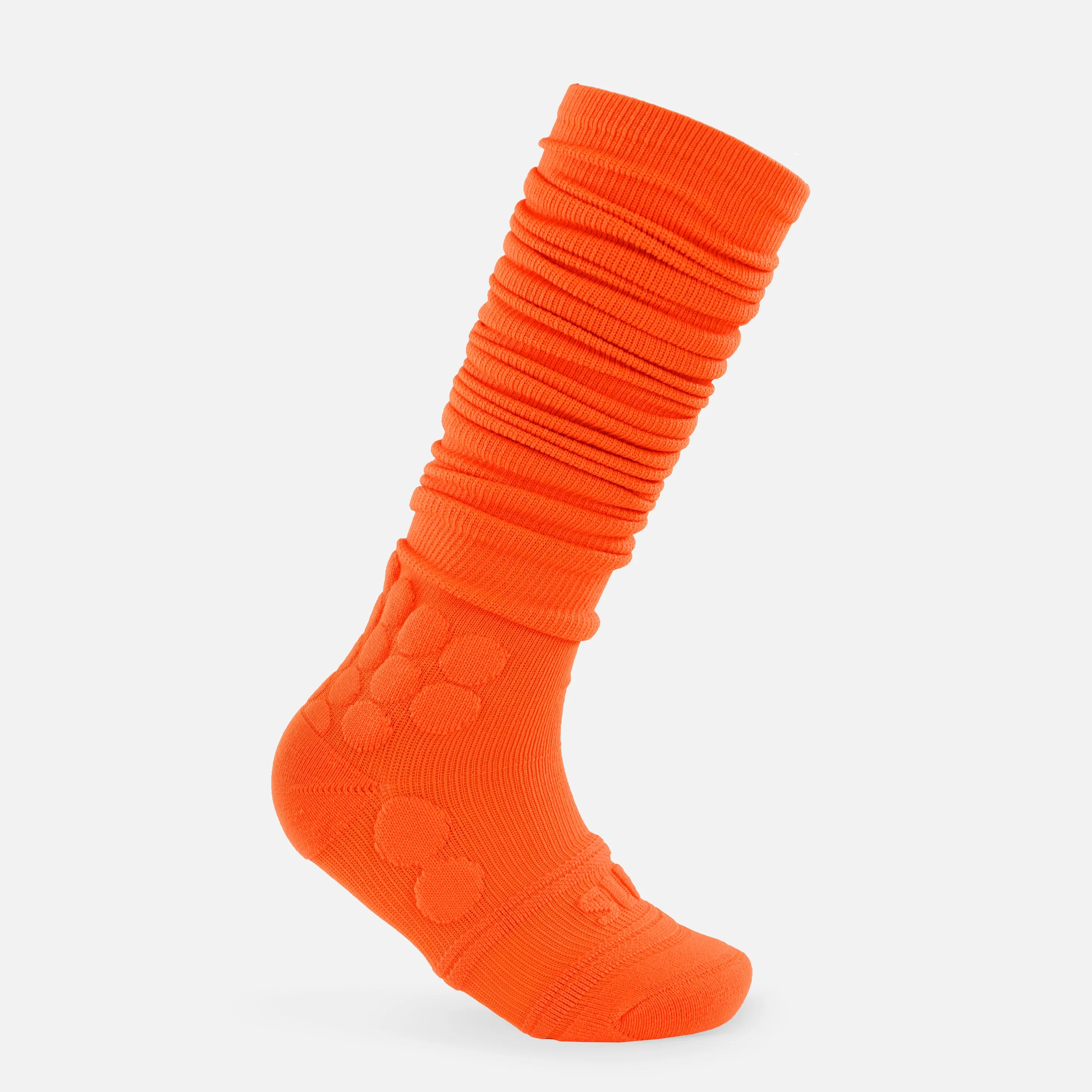 Hue Orange Football Padded Long Kids Socks