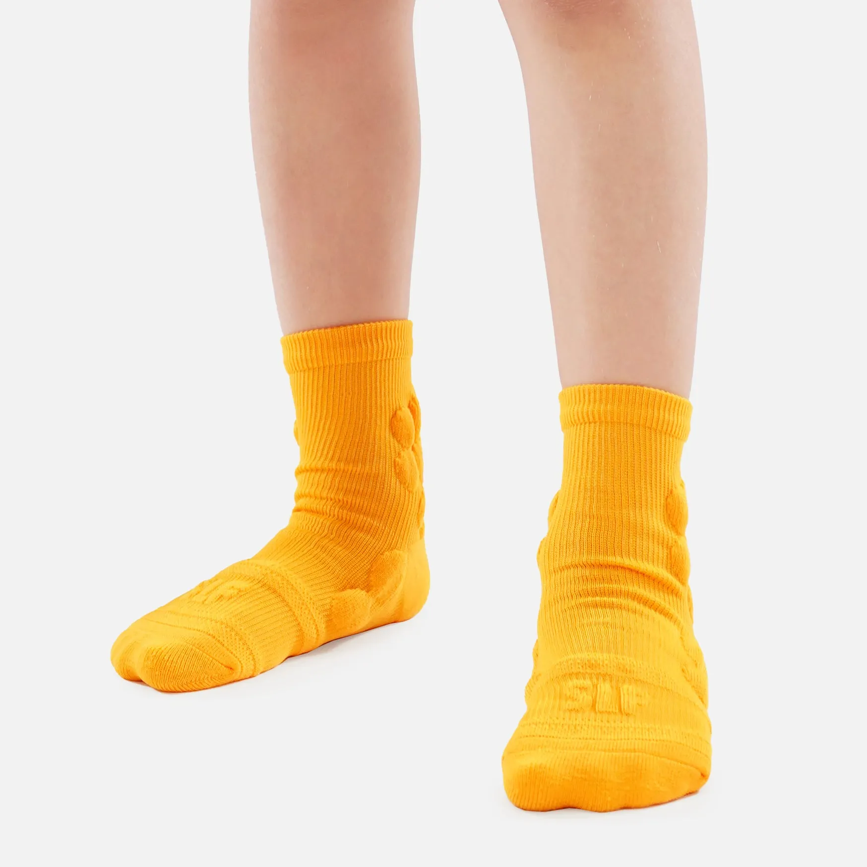 Hue Yellow Gold Football Padded Short Kids Socks