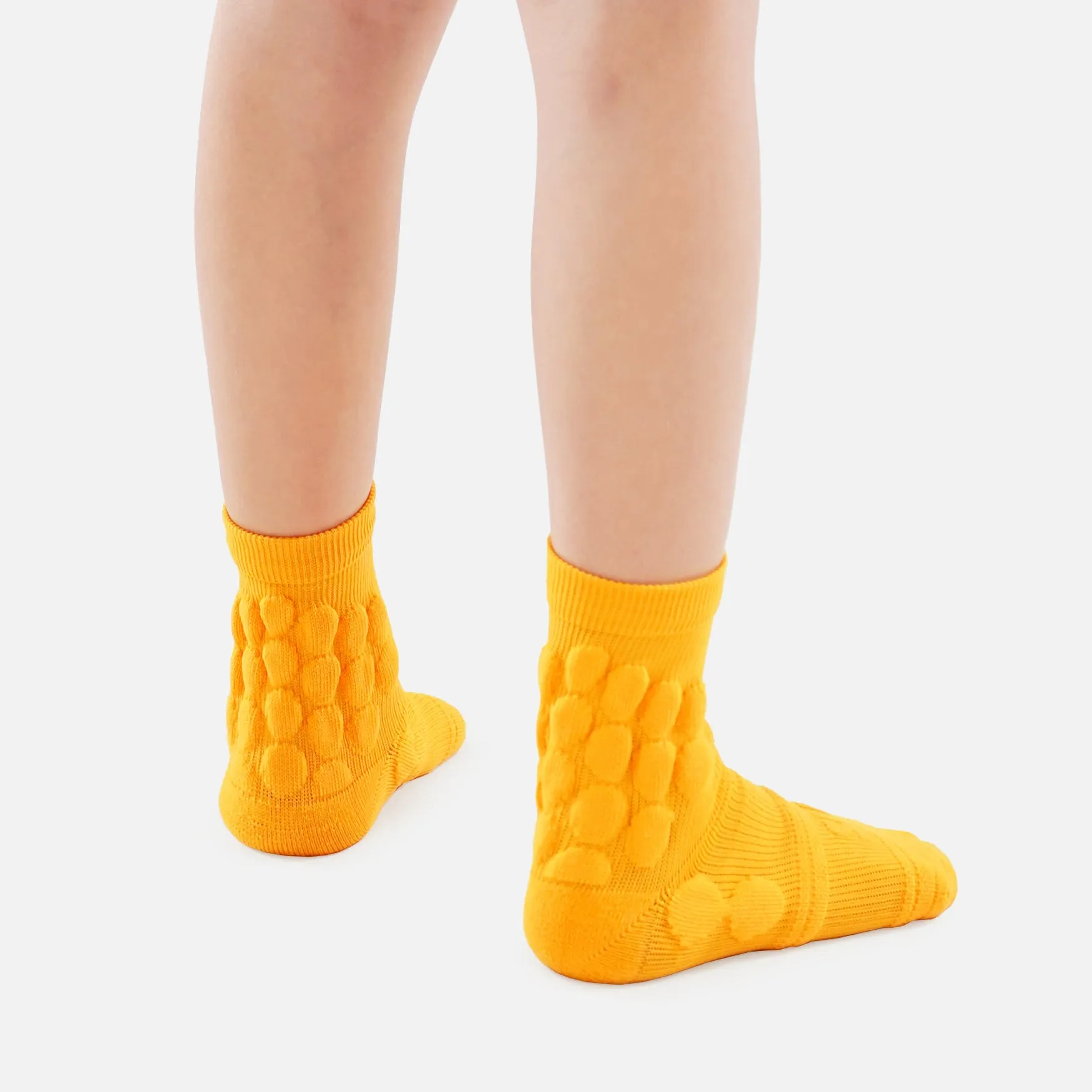 Hue Yellow Gold Football Padded Short Kids Socks