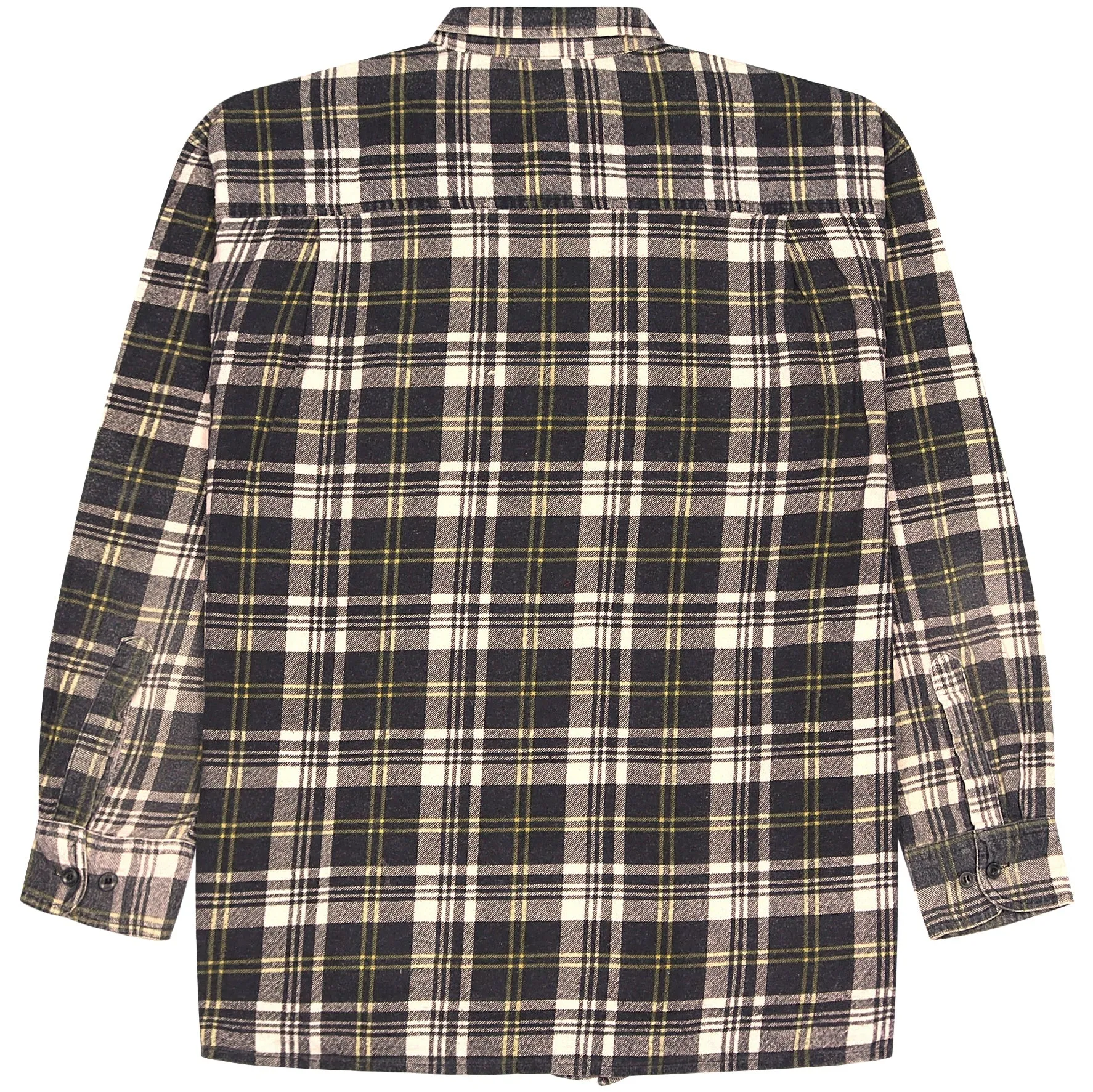 Identic Checkered Flannel Shirt Black Beige Yellow