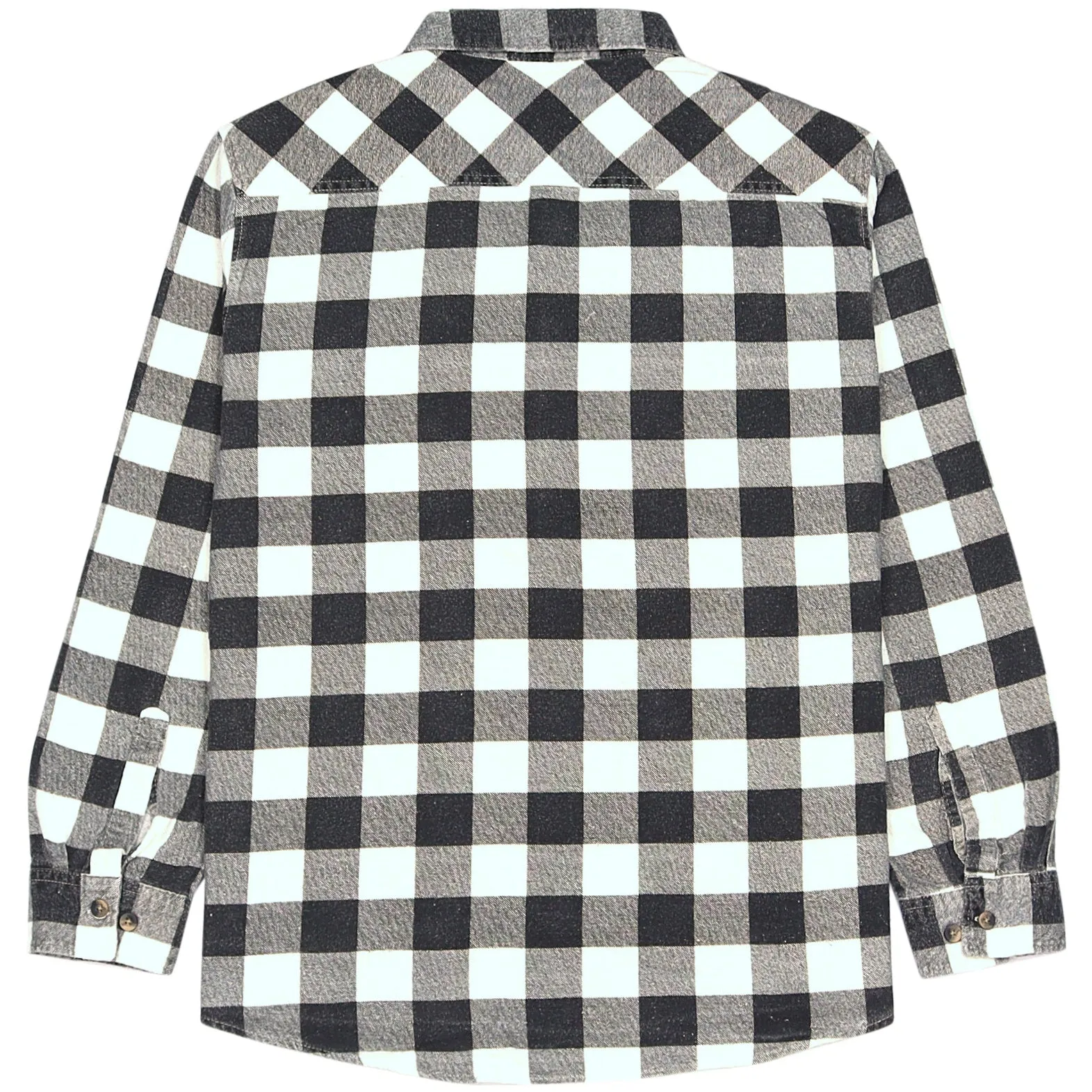 Identic Checkered Flannel Shirt Black Grey White