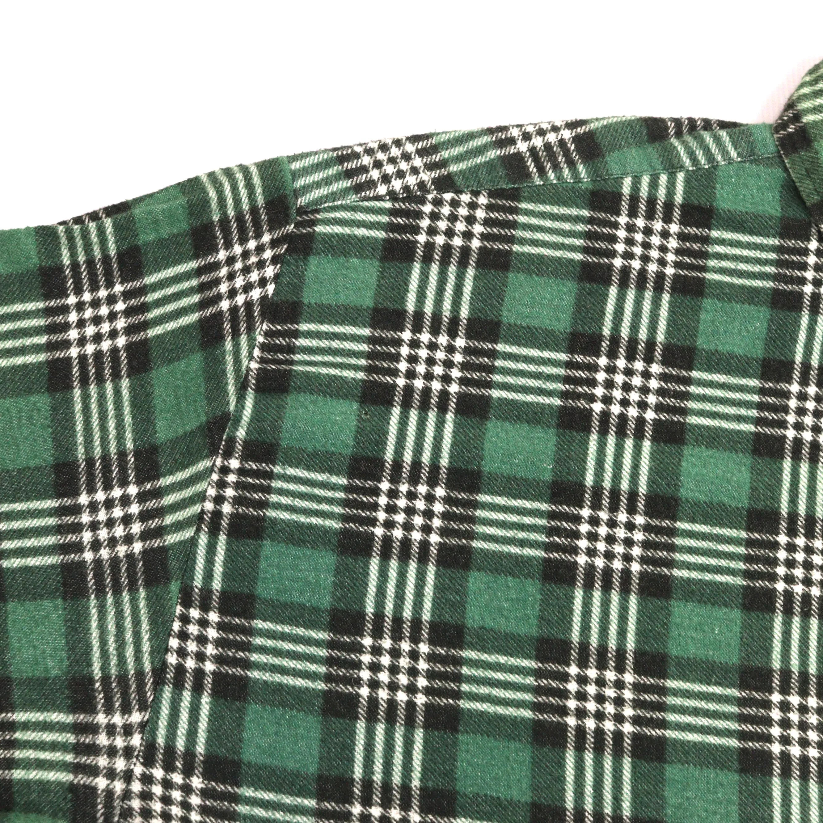 Identic Checkered Flannel Shirt Green Black Cream