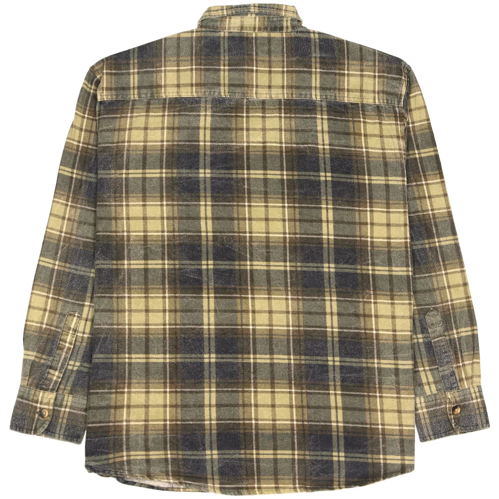 Identic Checkered Flannel Shirt Navy Beige Green