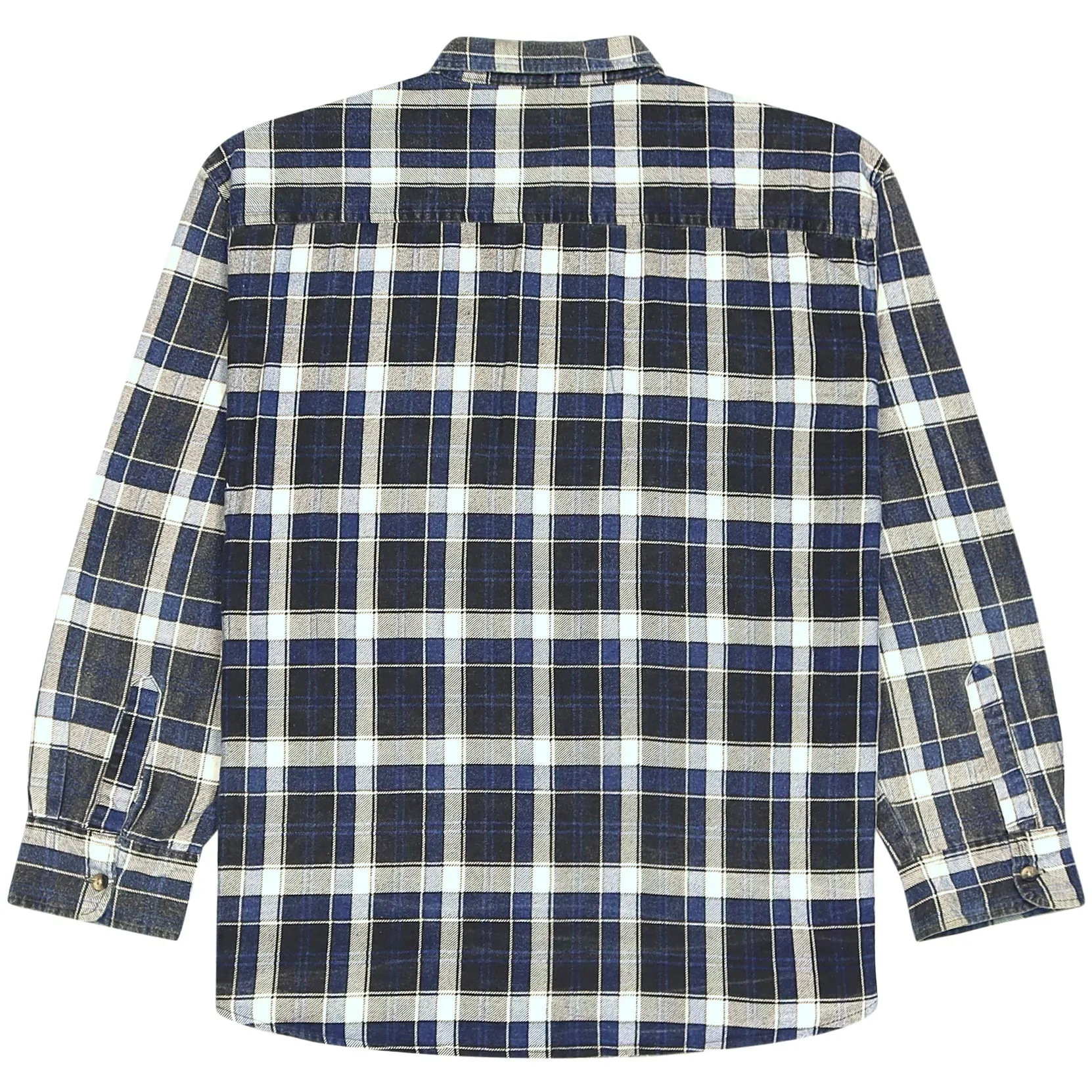 Identic Checkered Flannel Shirt Navy Beige