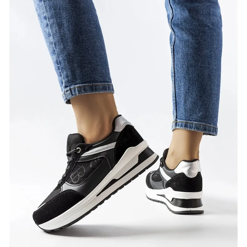 Inna Black sneakers with a Genovesee insert