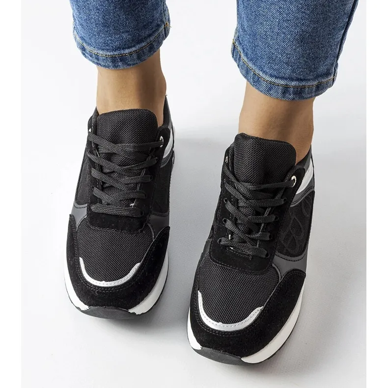 Inna Black sneakers with a Genovesee insert