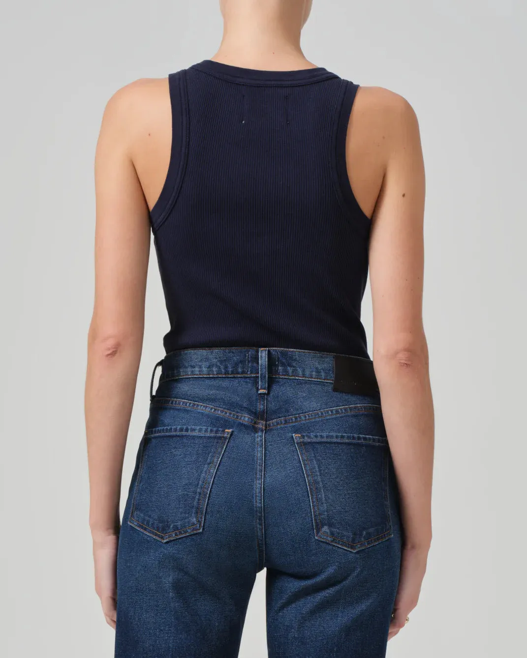 Isabel Rib Tank | Navy