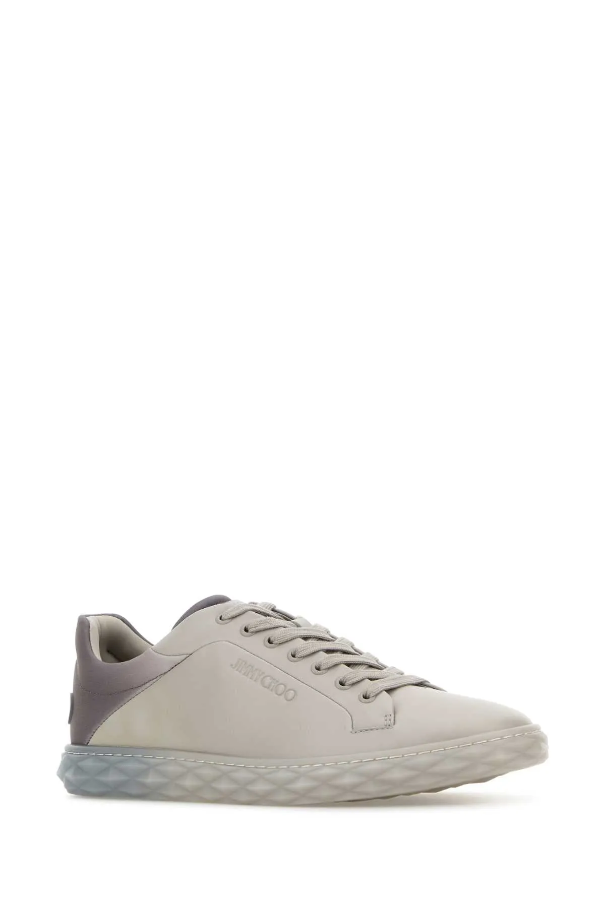 Jimmy Choo Grey Leather Diamond Light/M Sneakers