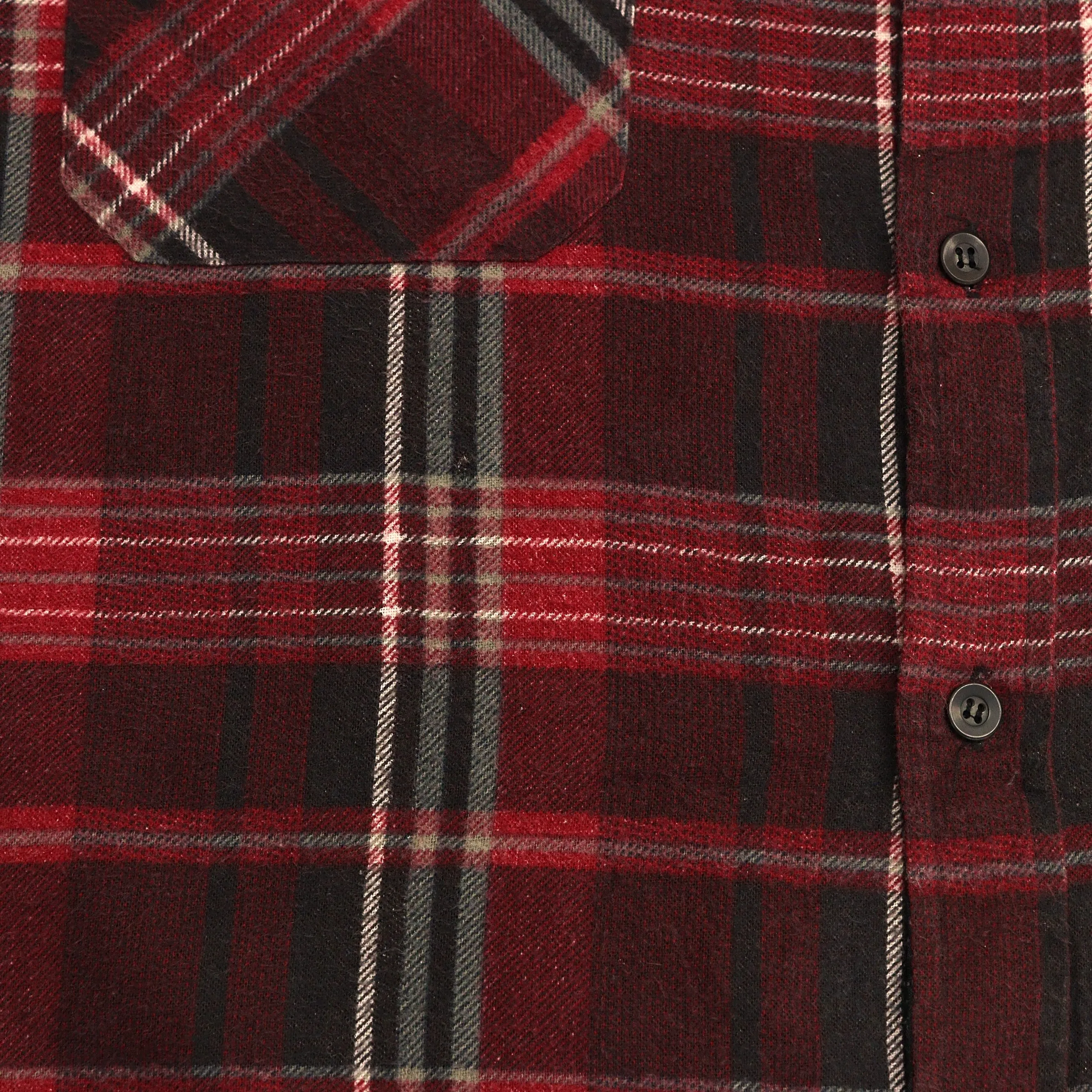 John F. Gee Checkered Flannel Shirt Red Black