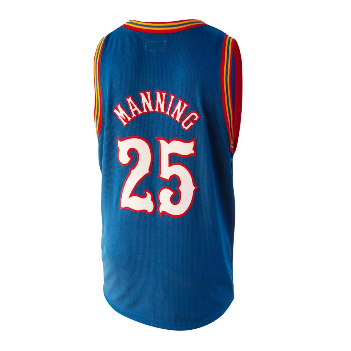 Kansas Jayhawks Danny Manning #25 Retro Brand Authentic Basketball Blue Jersey