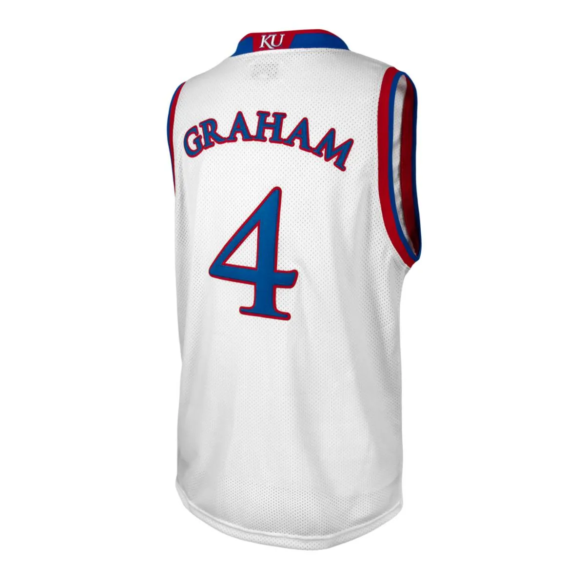 Kansas Jayhawks Devonte' Graham #4 Retro Brand Authentic Basketball White Jersey