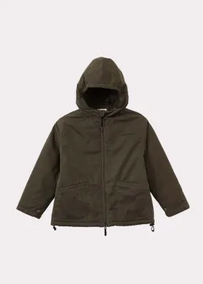 Kids Caramel FALCON CHILDREN'S HEAVY COTTON TWILL JACKET - KHAKI